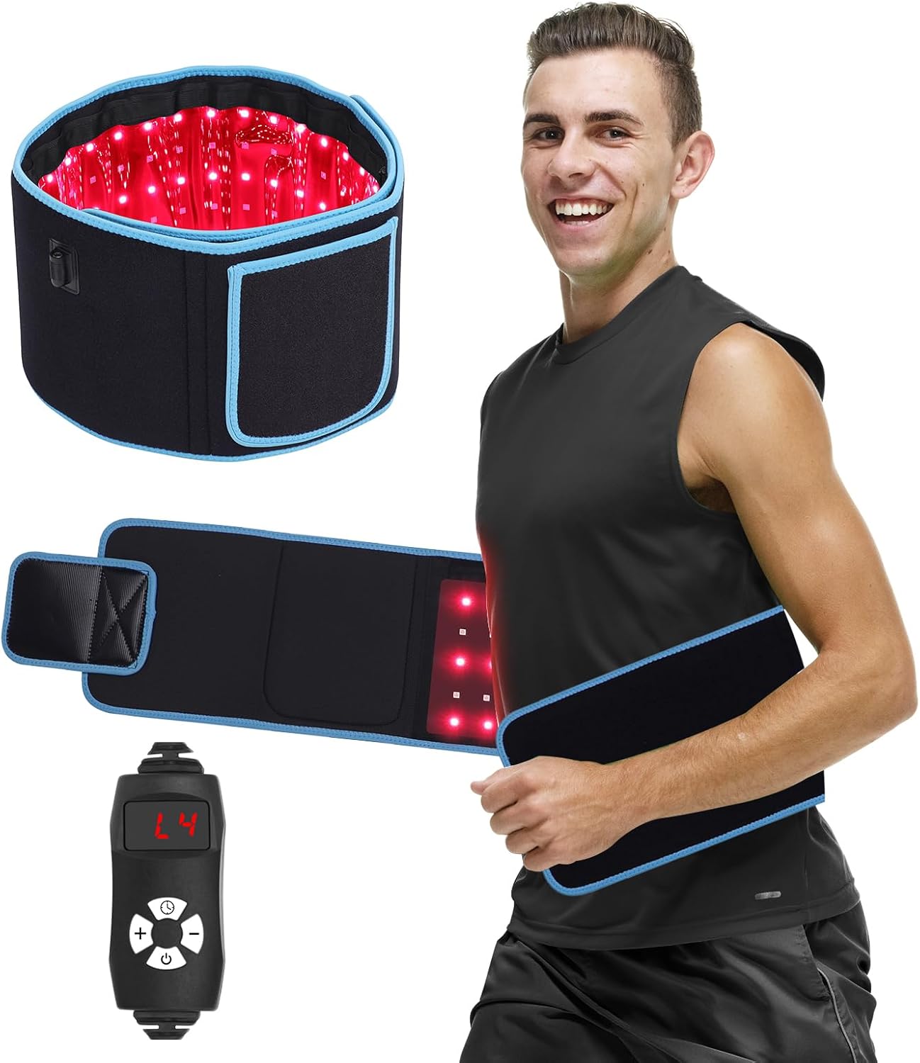 Red Light Therapy Belt - LED Fototherapie Massagegordel Rood Licht Heet