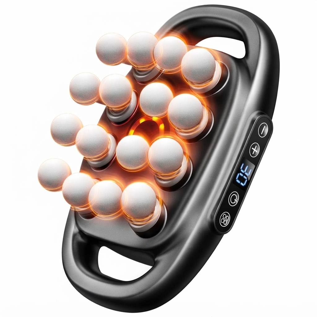 Massage Gun Percussion Deep Tissue - 16-kops elektrisch massagepistool met digitaal display,
