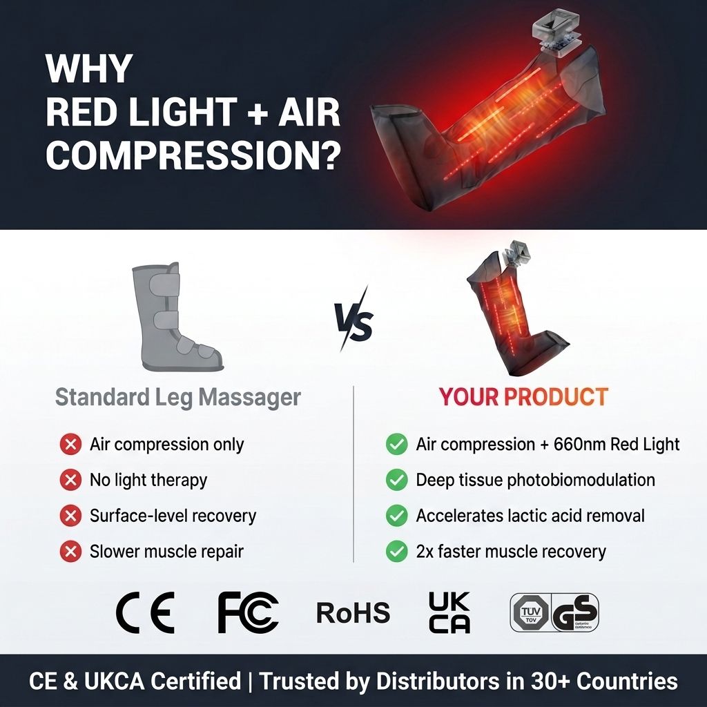 Draadloze 510K luchtcompressie - Compression Boots Recovery recensie en prijs