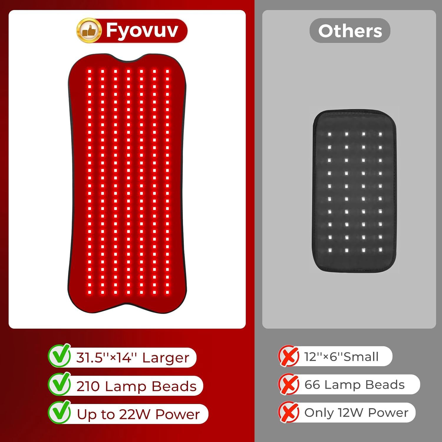 Grote 210-LED roodlichttherapi - Red Light Therapy Mat Full Body recensie en prijs