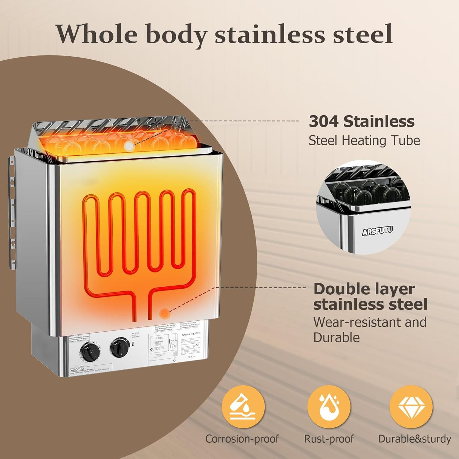 Droge stoomsauna kachel te koo - Sauna Heater 6Kw Electric recensie en prijs
