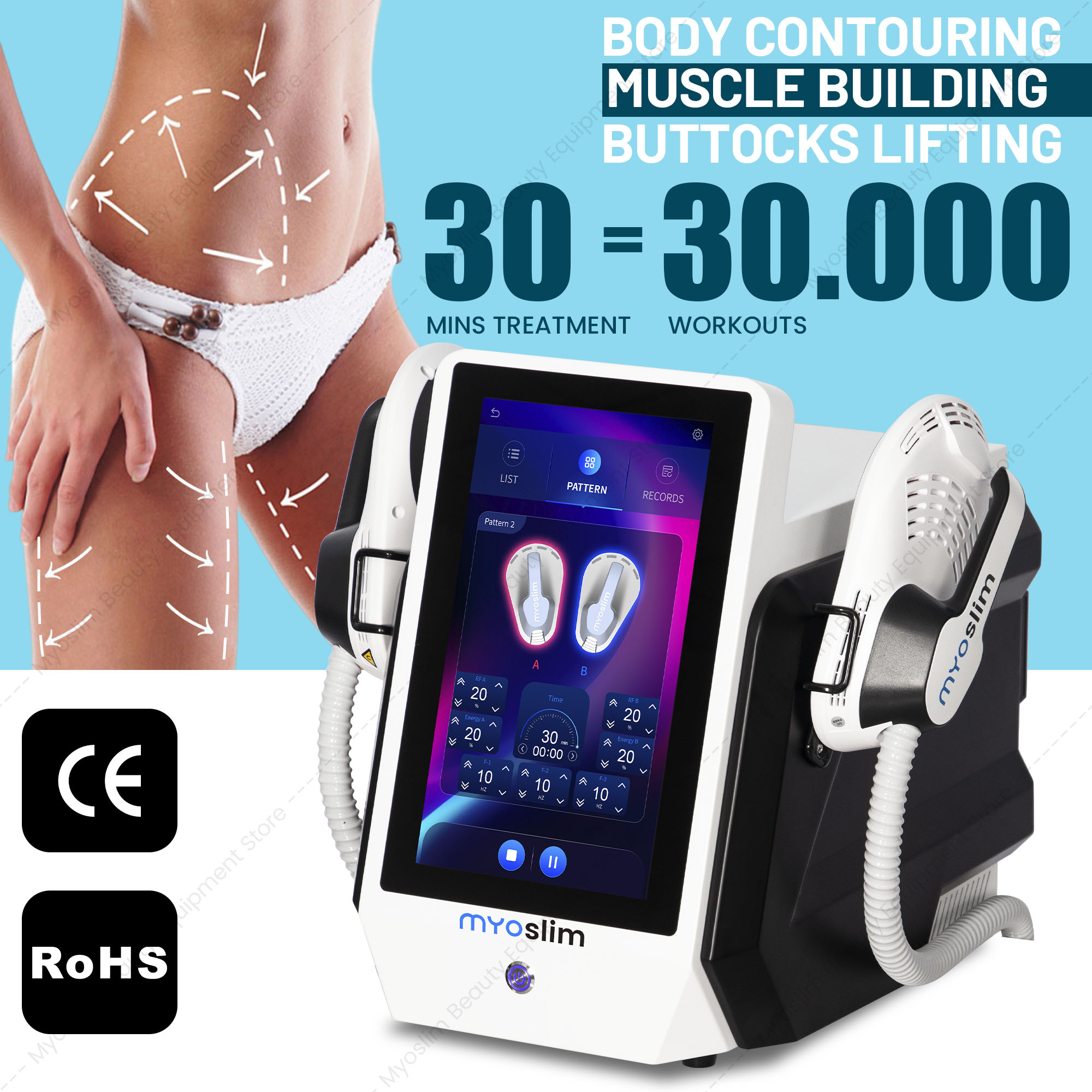 MYOslim 6500W 15Tesla Vetverwi - Ems Muscle Stimulator Body recensie en prijs