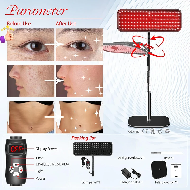 Nabij infrarood lichtpaneel 66 - Red Light Therapy Mat Full Body recensie en prijs